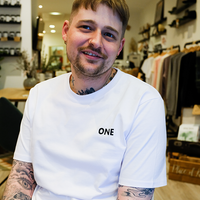 One Day x Hanscraft & Co. "ONE" Charity Tee - Priba Printworks