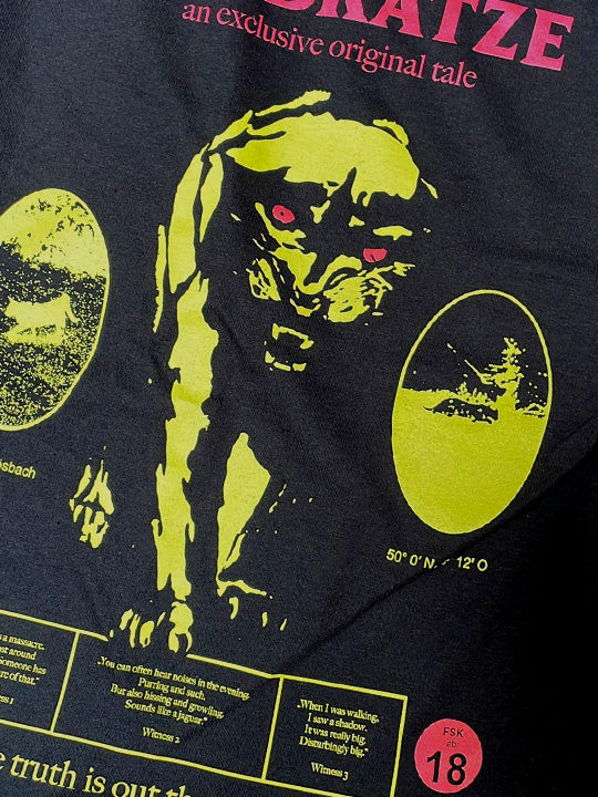 Proseccolaune „Radio Raubkatze" Shirt (black) - Priba Printworks